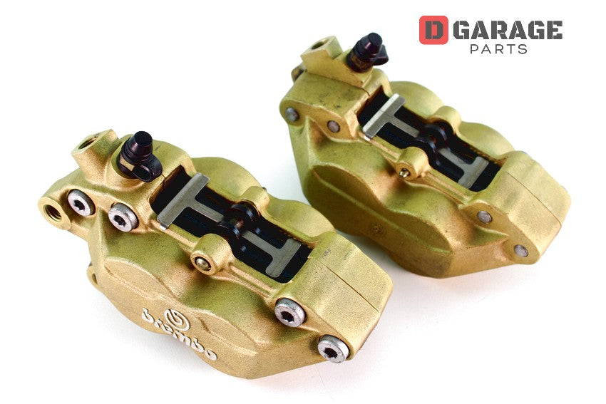 Pair of gold Brembo brake calipers ducati 748 916 monster dgarageparts