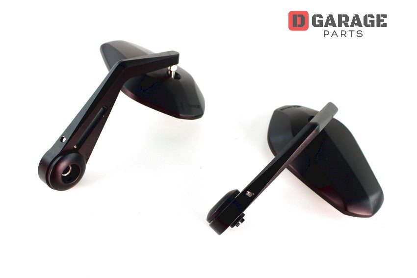 Specchietti Moto Bar End Evermotor – 2 Pezzi, Alluminio CNC, Omologati E24, Regolabili A 360°, Per Manubrio M6 E Diametri 13-17/17-20 Mm